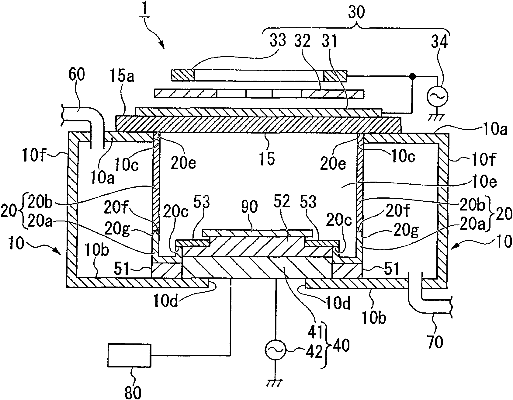 Plasma-processing device and method of manufacturing adhesion-preventing member