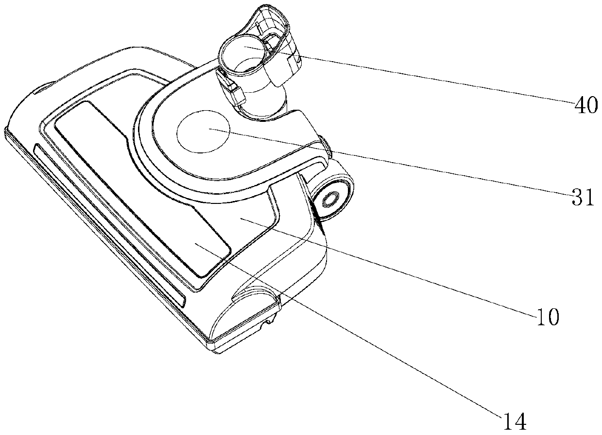An accessory structure applied to a vacuum cleaner