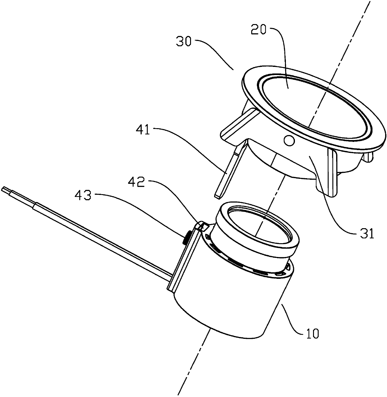 Projection lamp with light reflection cup adjustable in angle