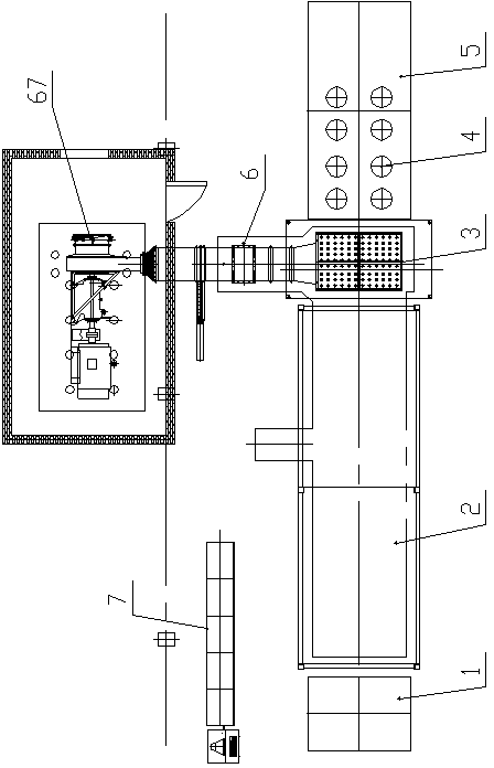 Abnormal-shape single-bent toughened glass processing equipment