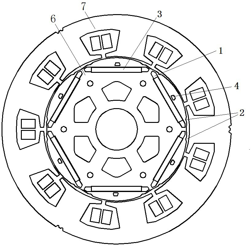 Rotary motor rotor and motor