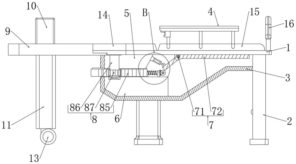 Human body supporting bracket for gynecological nursing