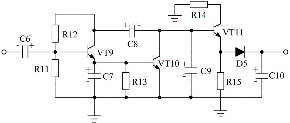 Current negative feedback type low-distortion power amplifier system based on switch-on/switch-off squelch circuit