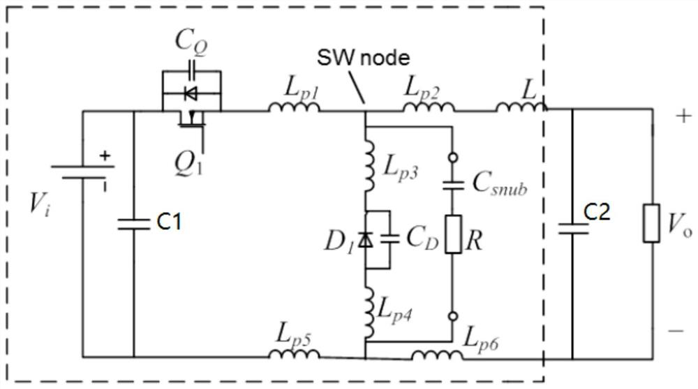 RC absorption circuit capable of improving EMC performance