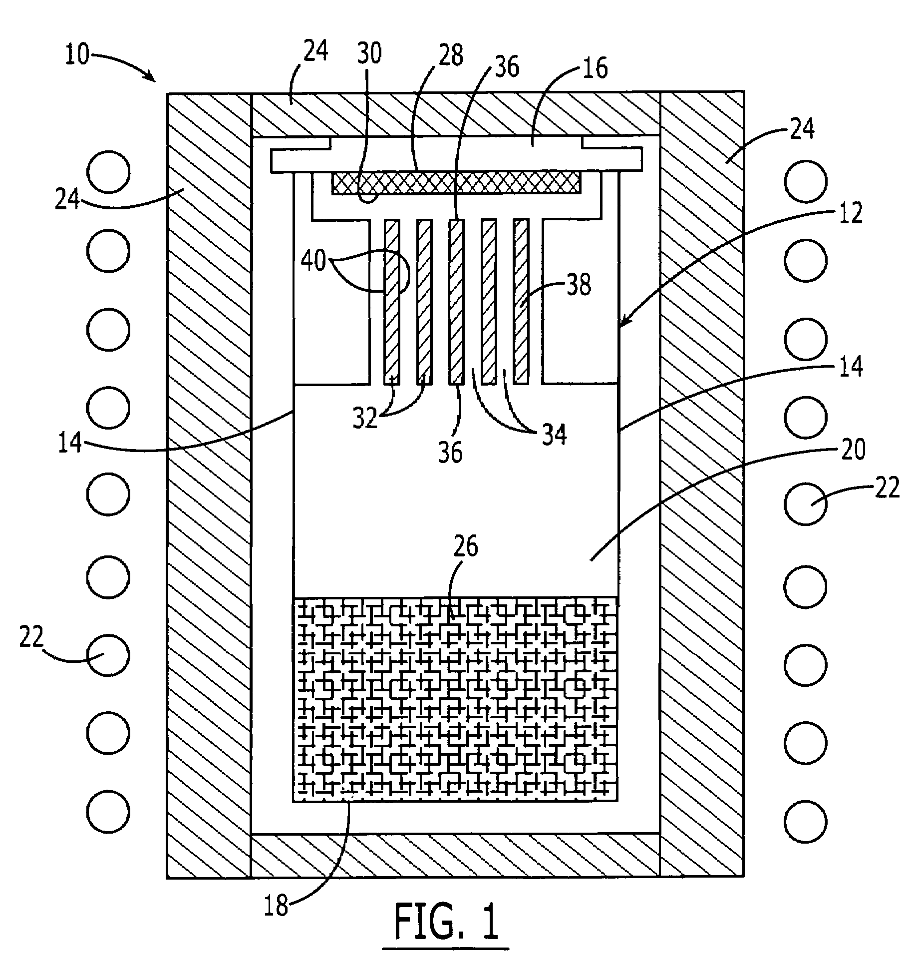 Method and apparatus for the production of silicon carbide crystals