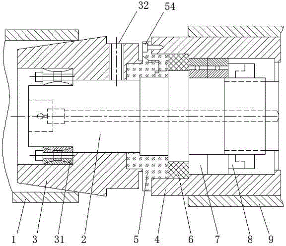 Sealing device for jacking and rotating of printing plate cylinder