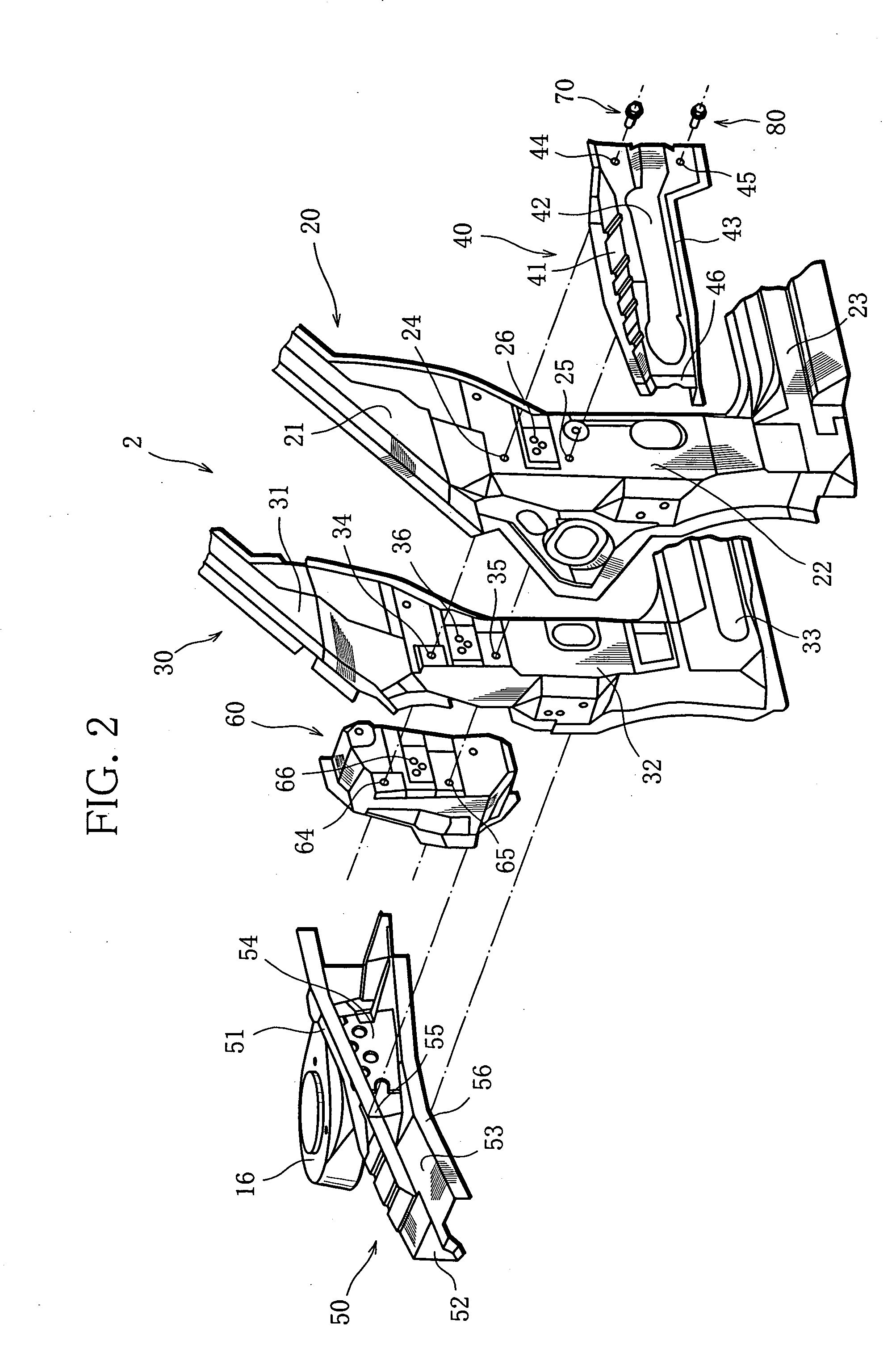 Vehicle body frame structure