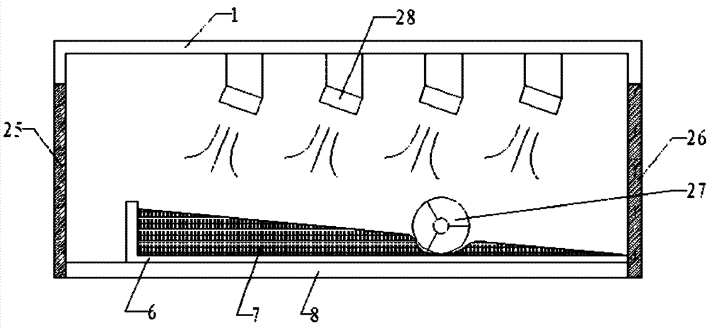 Greenhouse-type drying device combining solar and sewage sources with heat pump and method
