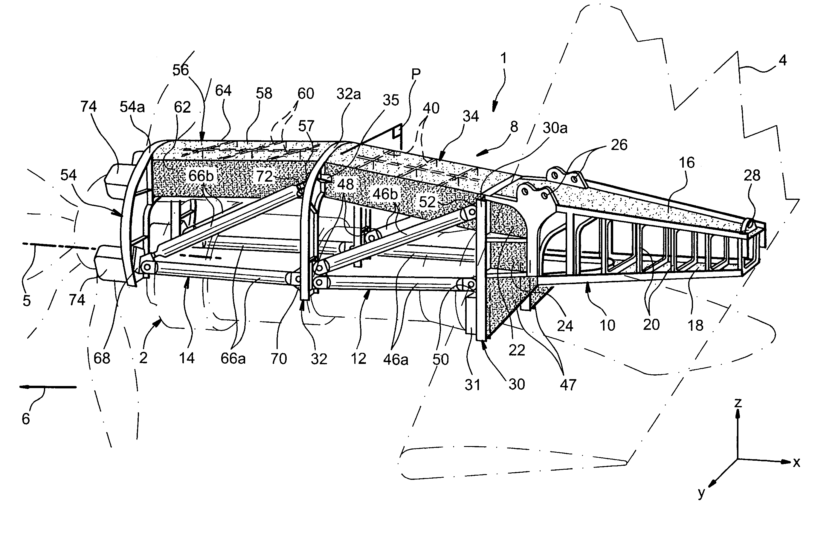 Mounting structure for mounting a turboprop under an aircraft wing