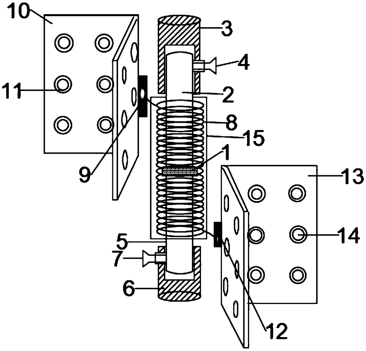 Hinge special for instrument and apparatus