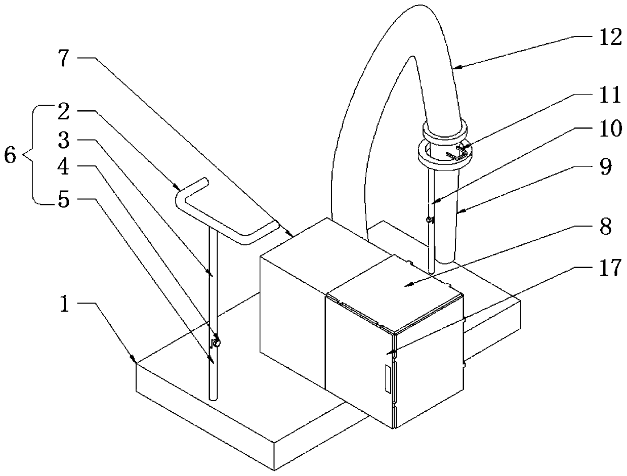 A bridge dust removal and sprinkling device and method