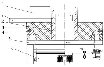 Near-net forming manufacturing process for hundred-ton special-shaped section ring forge piece