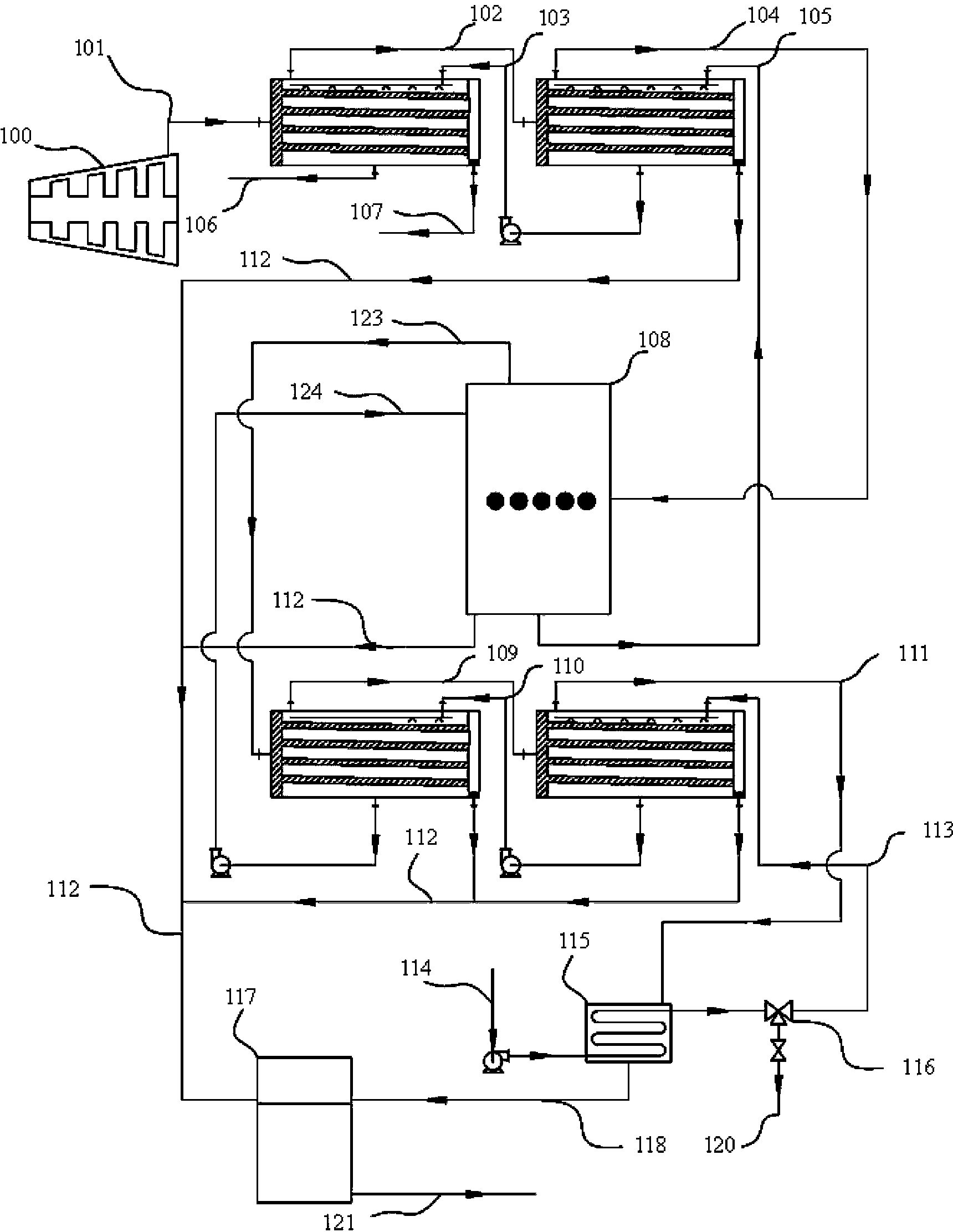 Method and system for comprehensively utilizing steam turbine dead steam latent heat
