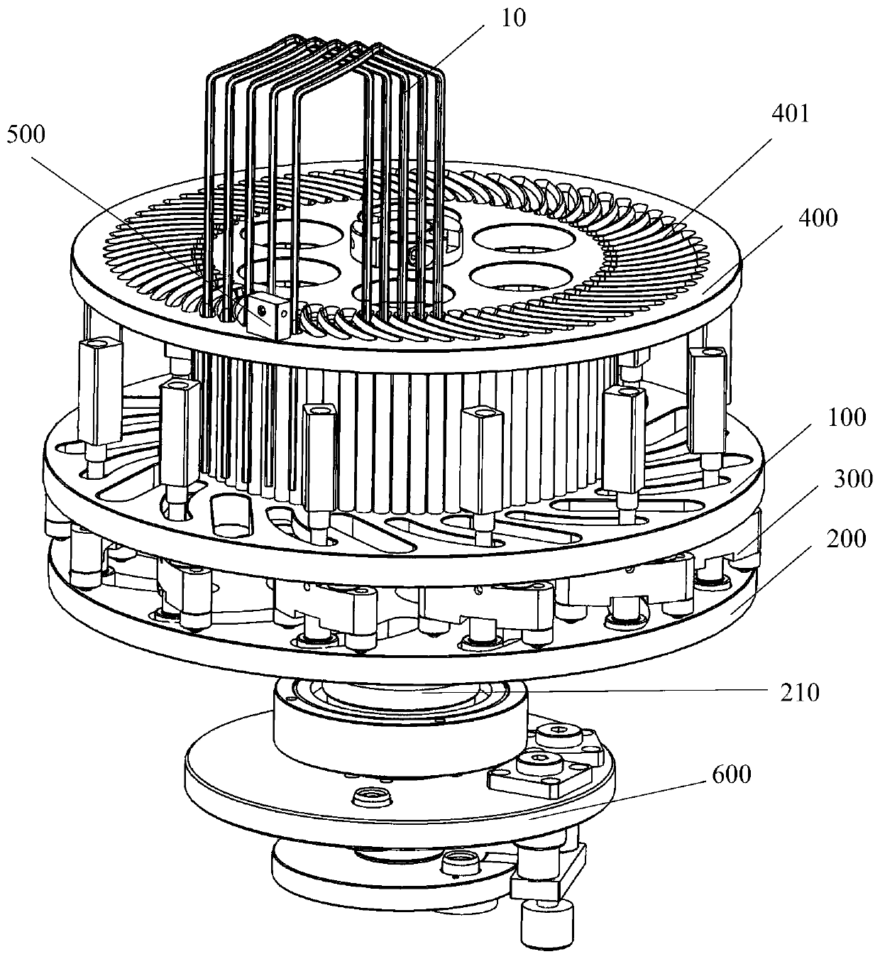 Stator coil tightening device and coil tightening method for motor