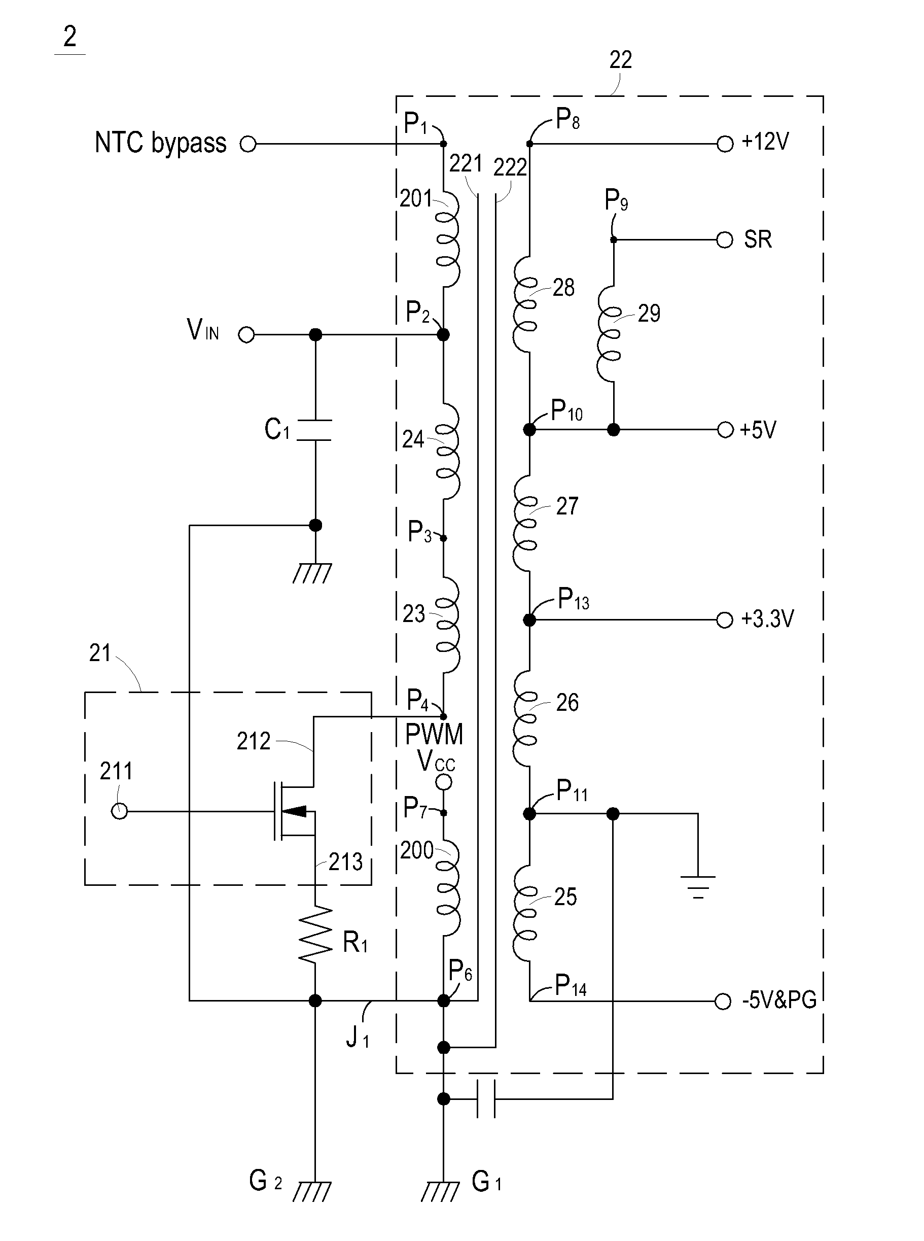 Transformer for reducing electromagnetic interference and power transform circuit applied therein