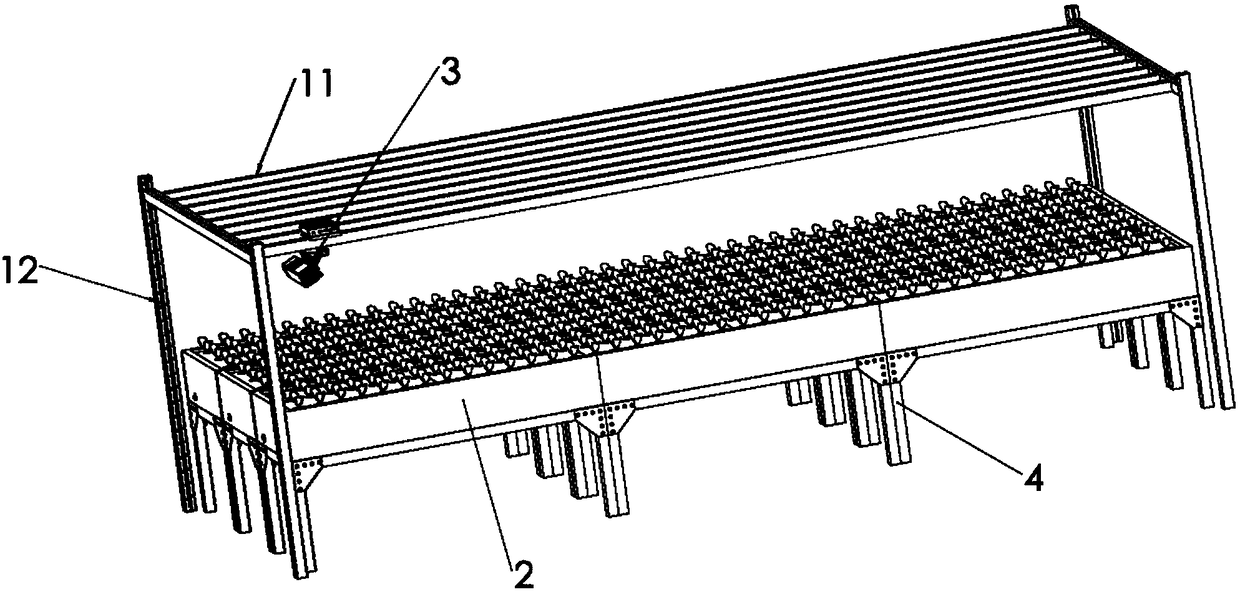 Greenhouse crop three-dimensional shape monitoring device based on depth camera and monitoring method thereof