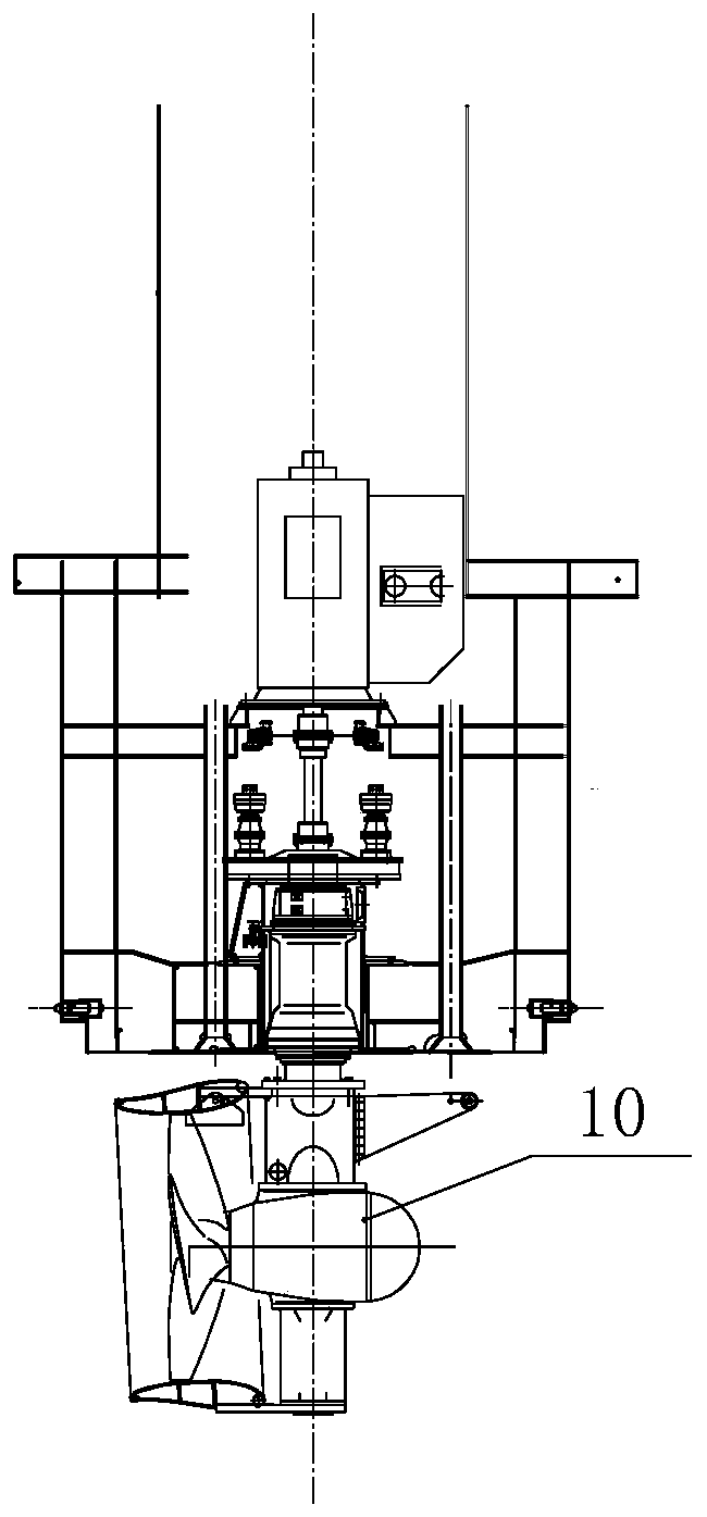 Telescopic propeller system capable of being maintained in ship