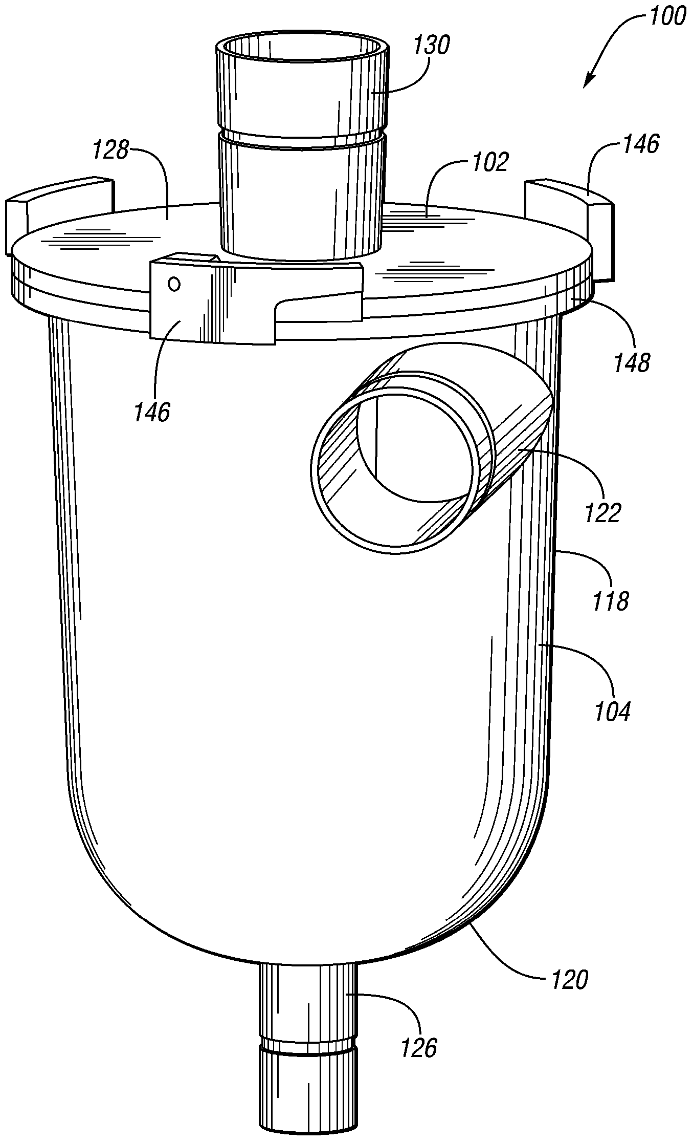 Fuel cell system and centrifugal water separator for fuel cell system