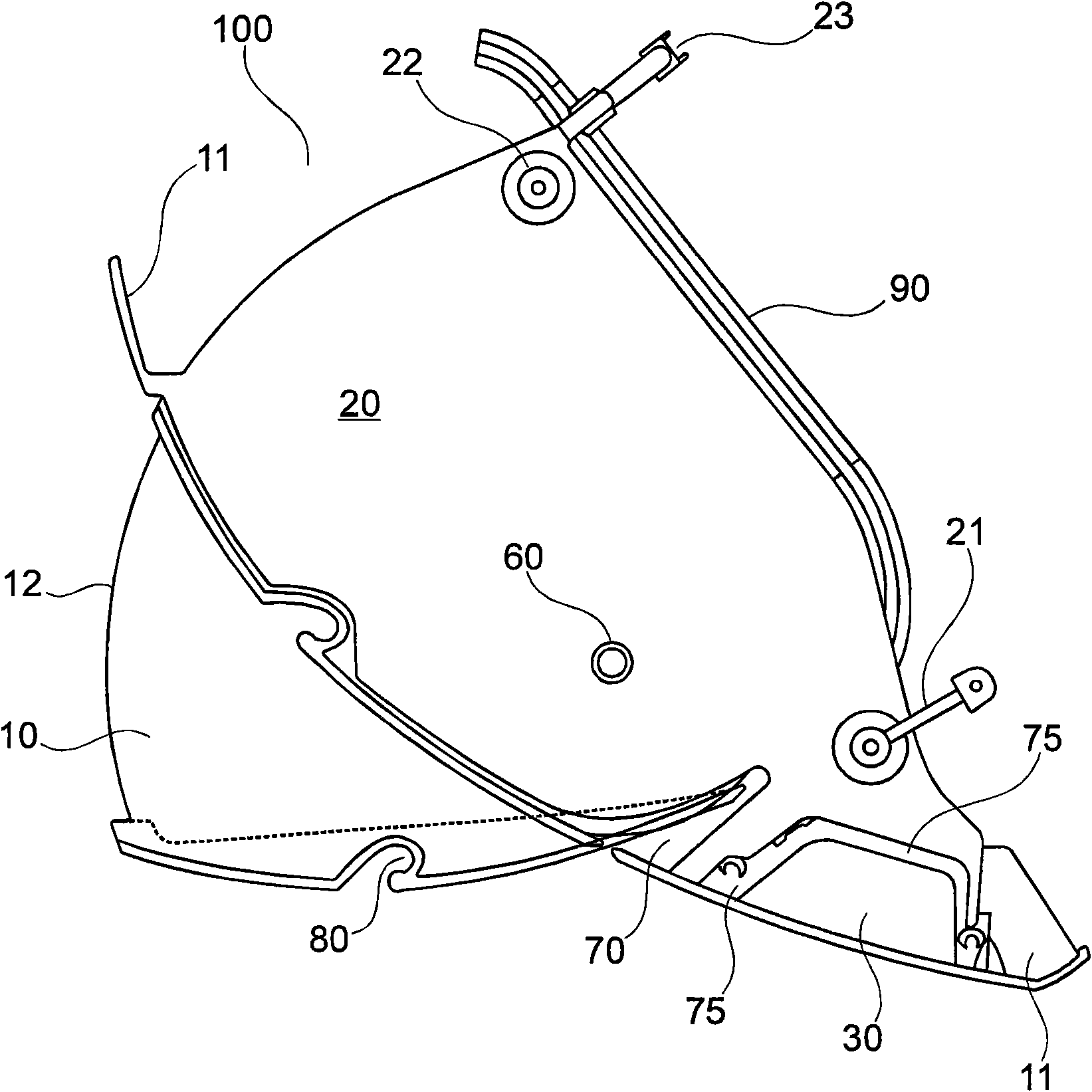 Modular hatrack for a passenger compartment of an aircraft