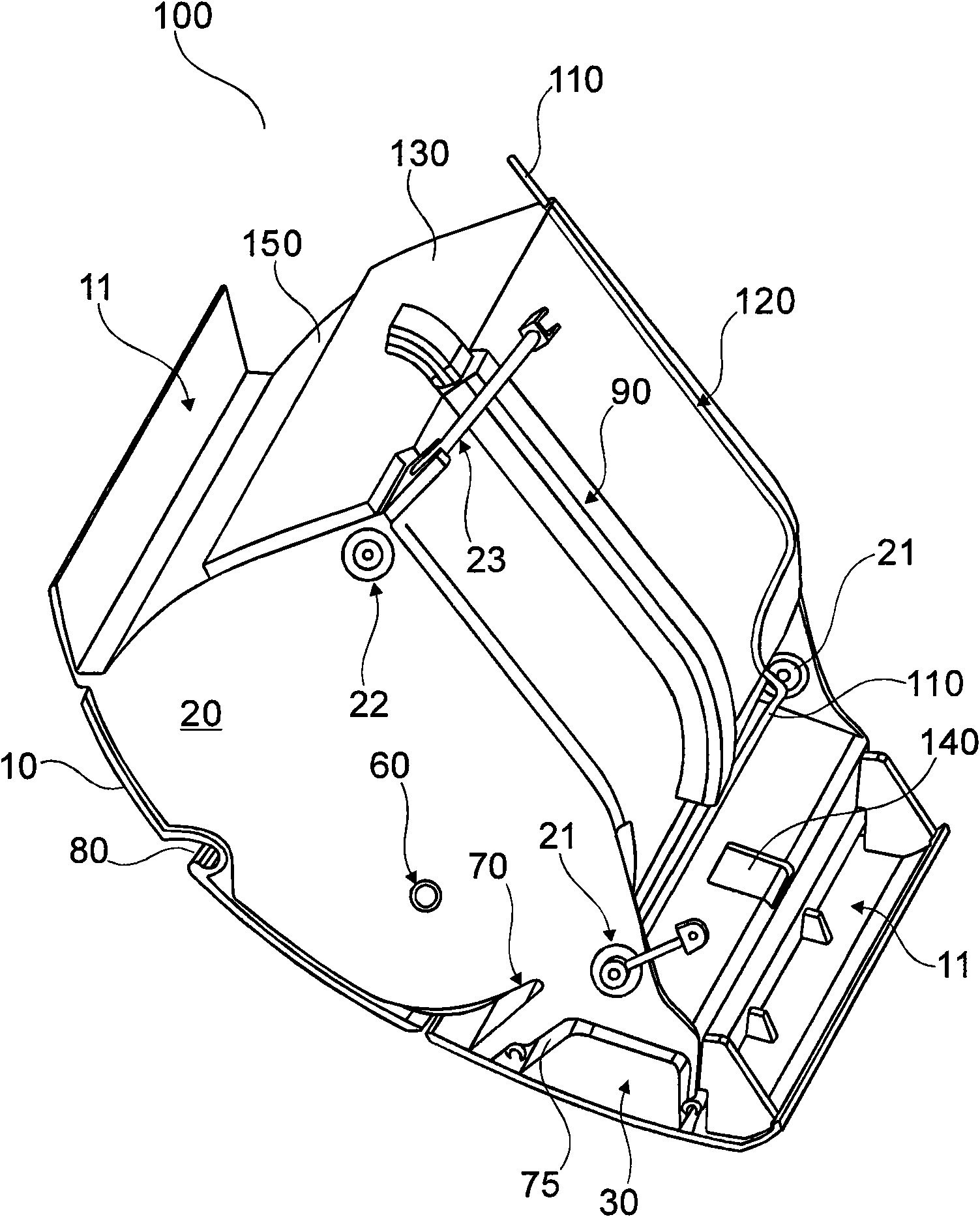 Modular hatrack for a passenger compartment of an aircraft