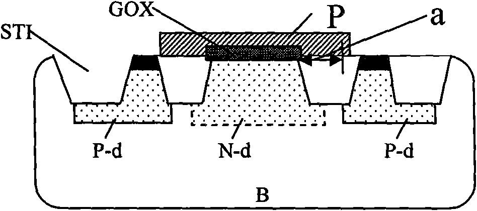 Lateral diffused metal oxide semiconductor transistor structure capable of avoiding double-hump effect