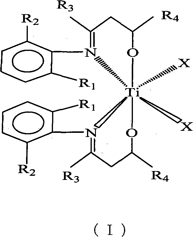 Beta-hydroxy imine titanium metal catalyst and method for polymerizing ethylene