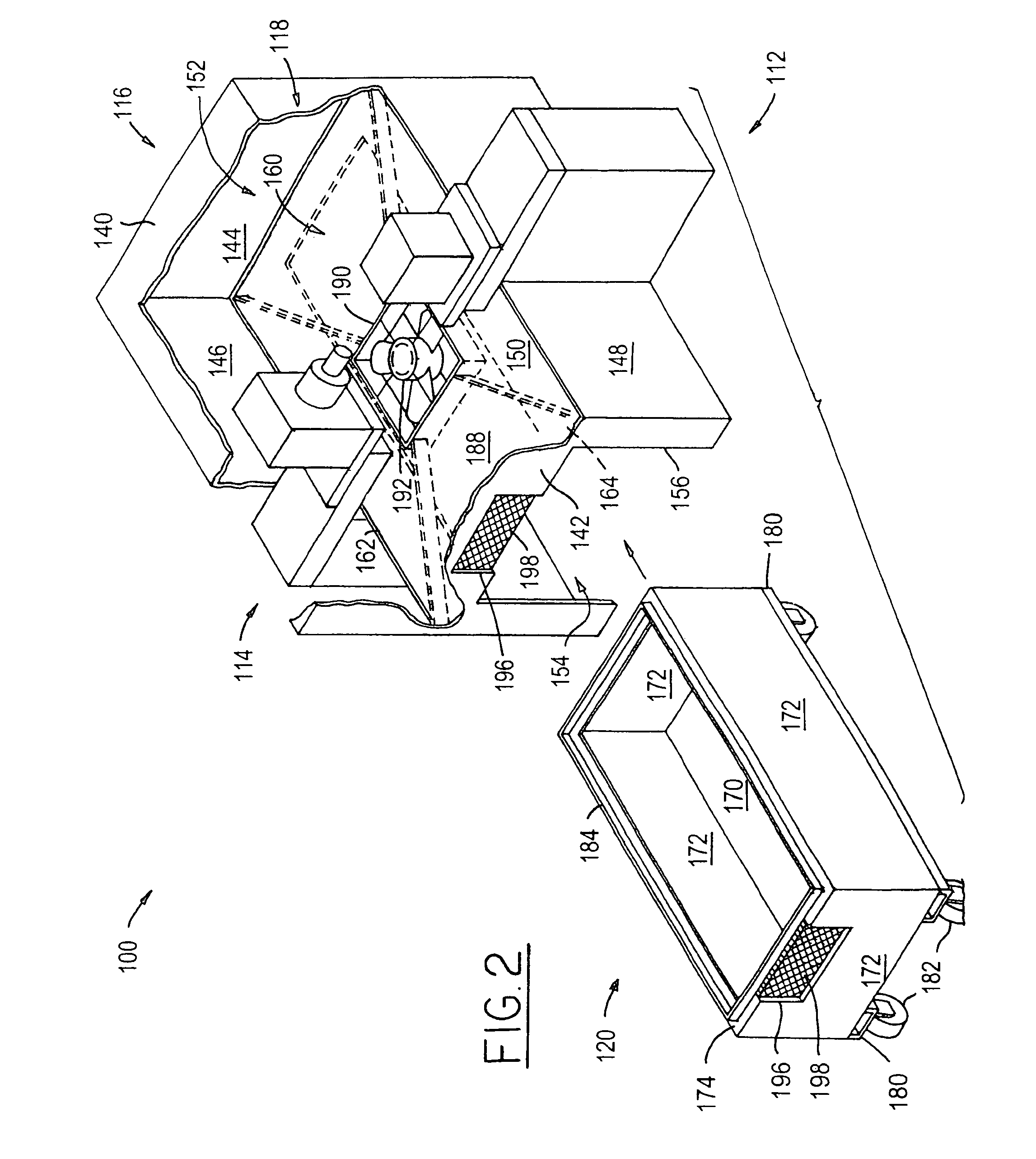 Machining system with integrated chip hopper