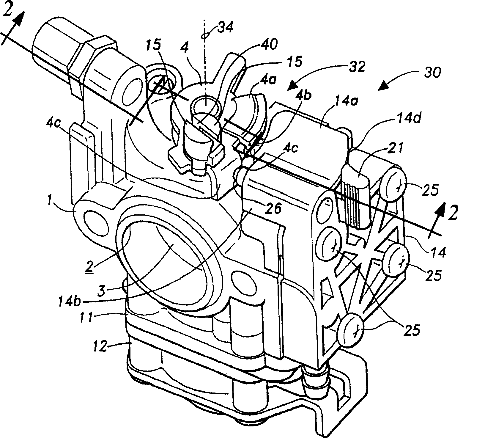 Engine start device of a rotary valve carburetor