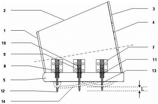 A bottom mud tillage device synchronous with the dredging cutter head