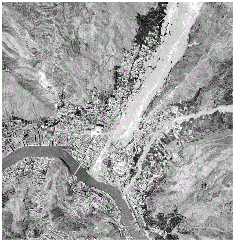 Landslide debris flow area detection method based on sparse representation classification
