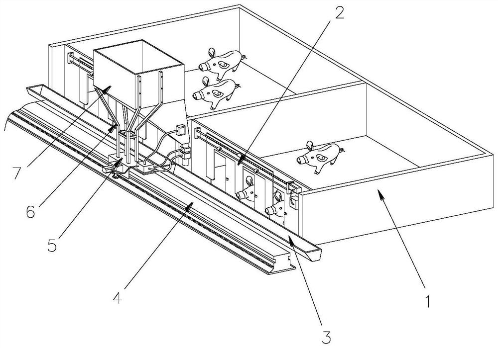 An intelligent pig automatic feeding system and feeding method