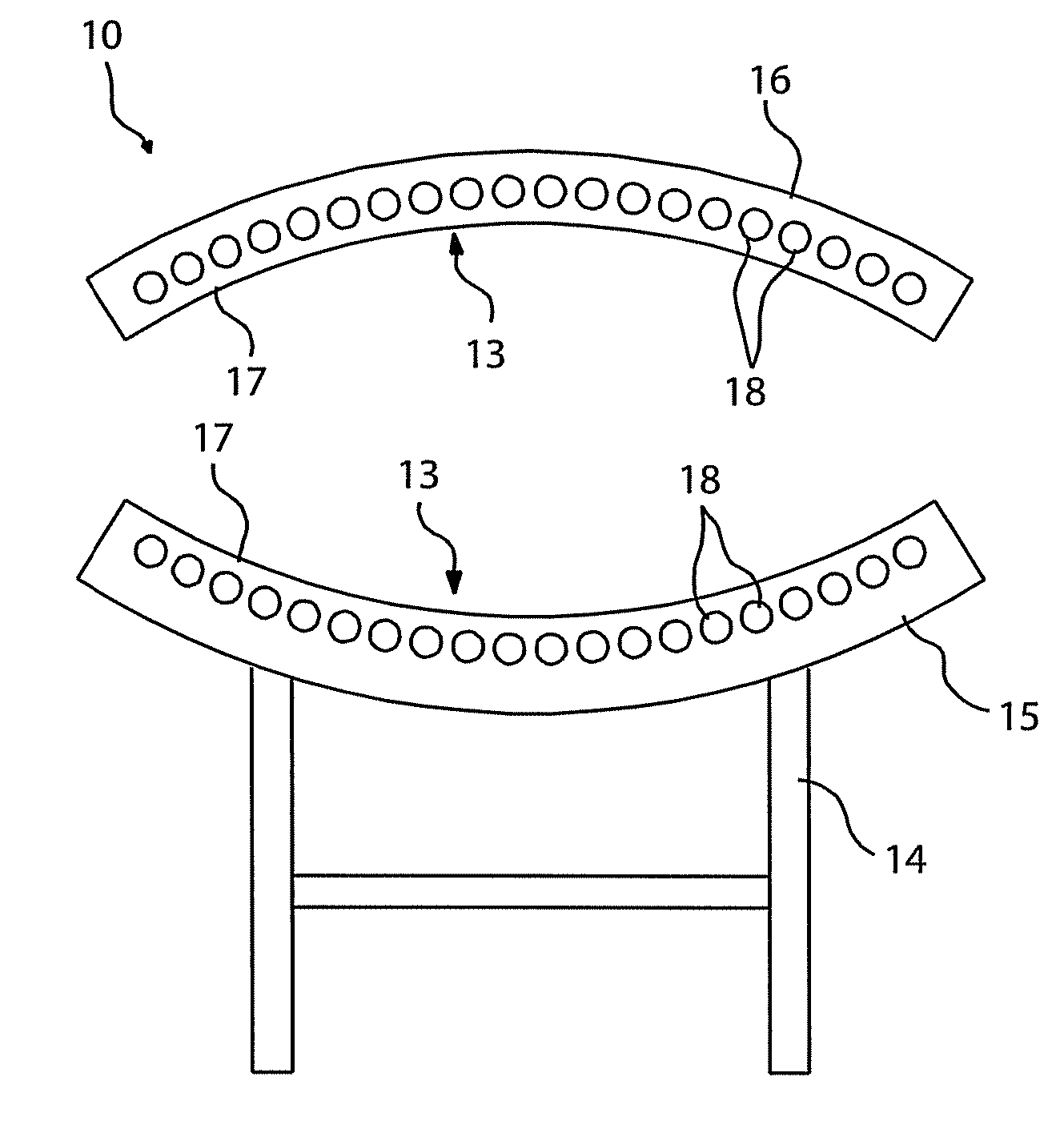 Irradition apparatus for irradiating a human body