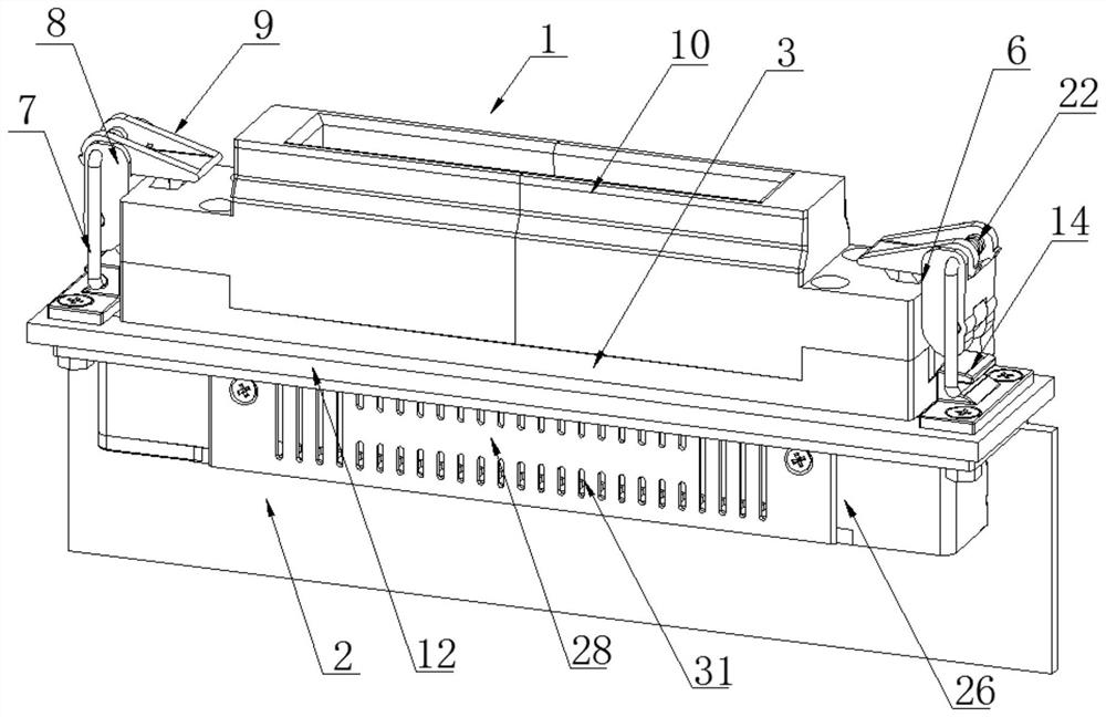 Vertical butt joint self-locking type connector