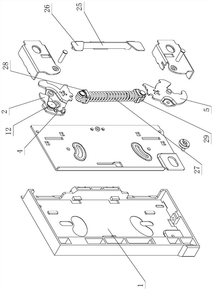 Locking and separating disassembly and assembly structure of drawer panel