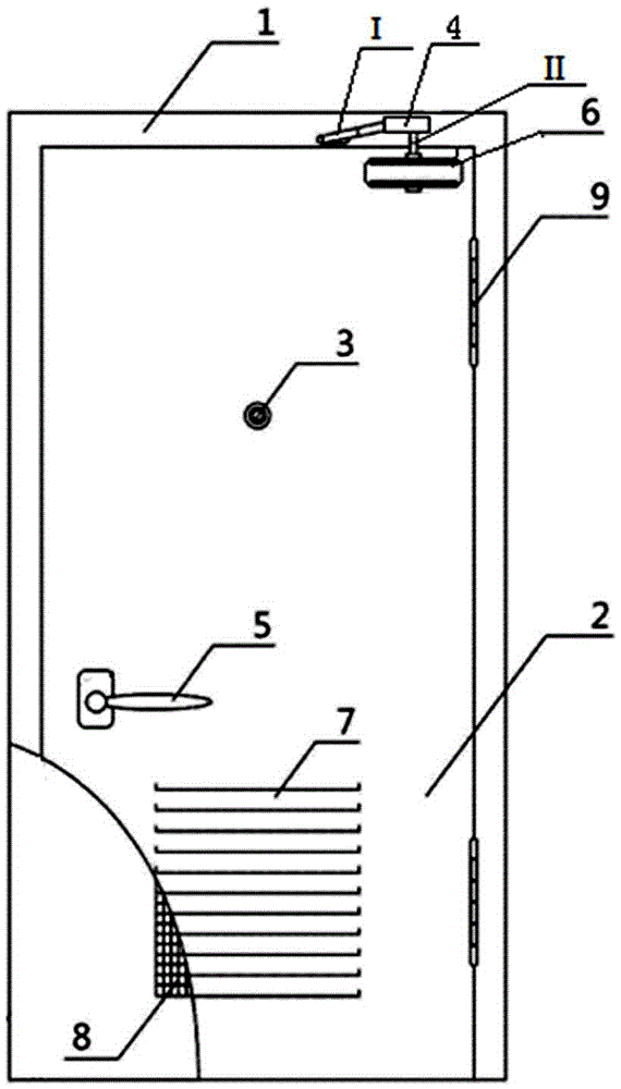 Automatically-closed fireproof door