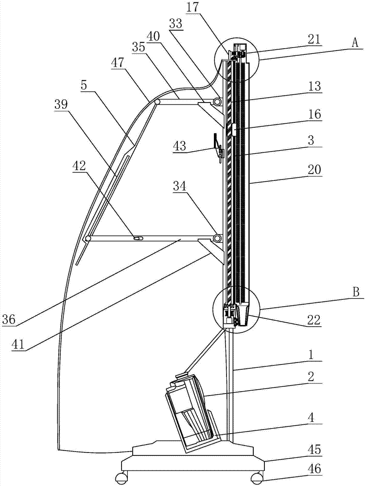 A rear-projection projection teaching integrated device