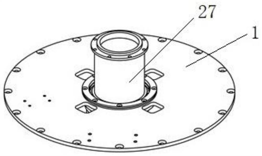 Shaft gap eccentric braking device of photoelectric rotary table