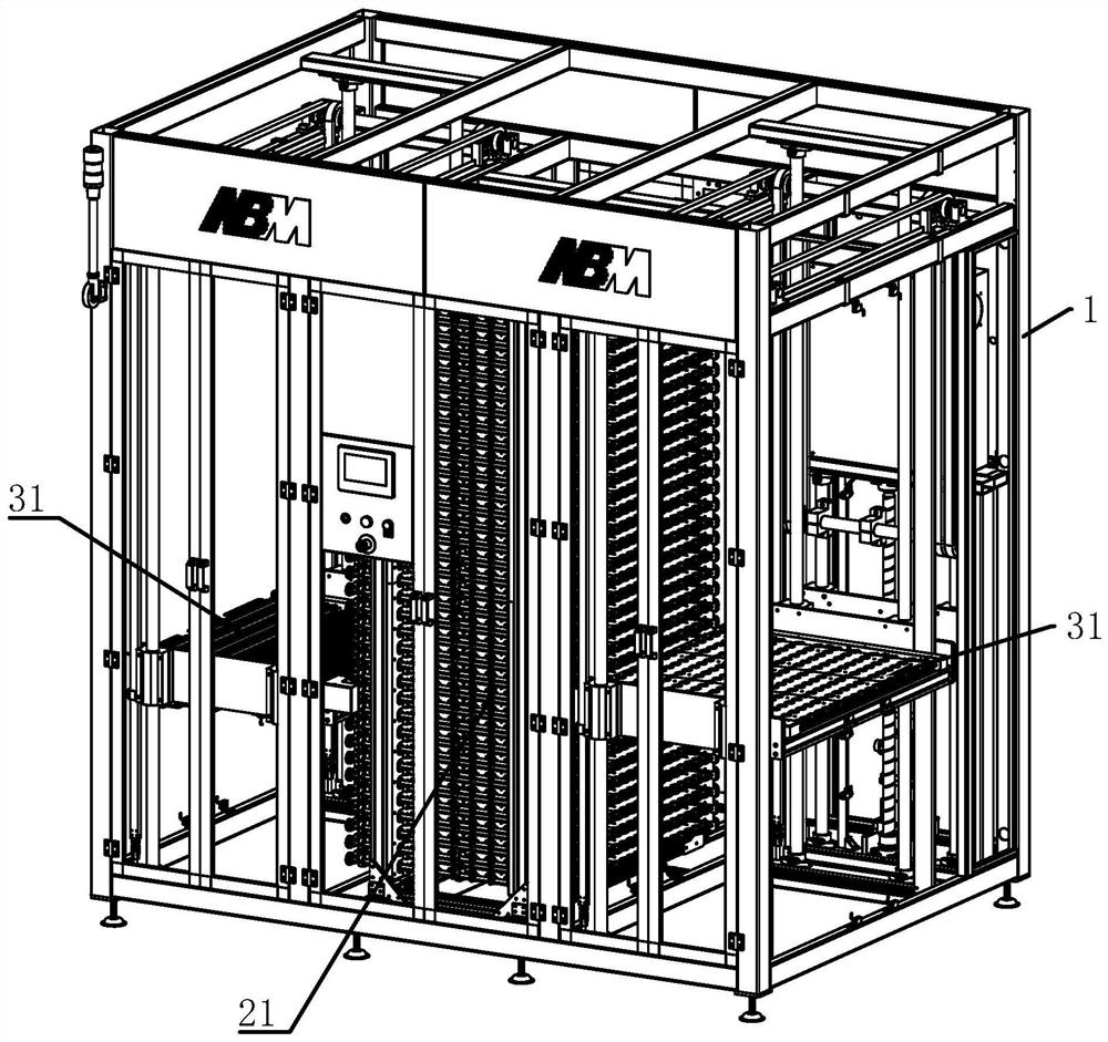 Stereoscopic warehouse type temporary storage machine