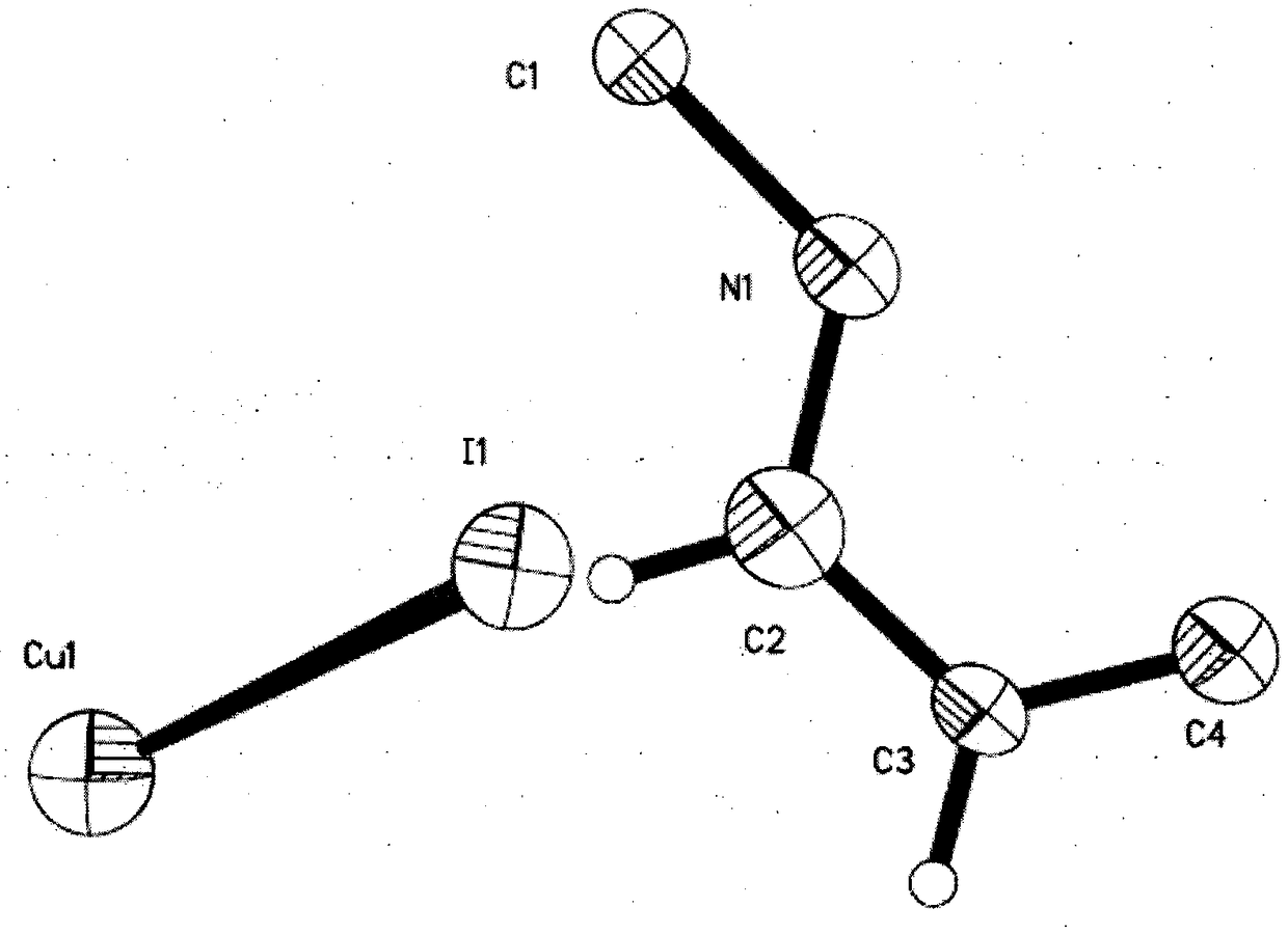 An organic-inorganic hybrid cuprous iodide anion high-polymerization chain-based semiconductor material