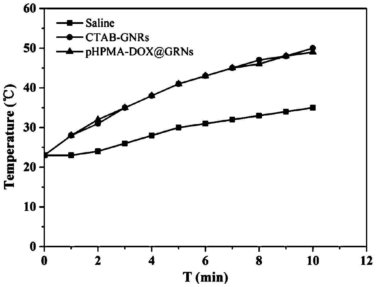 HPMA-polymer-modified-gold-nanorod medicine-carrying system and production method and application thereof