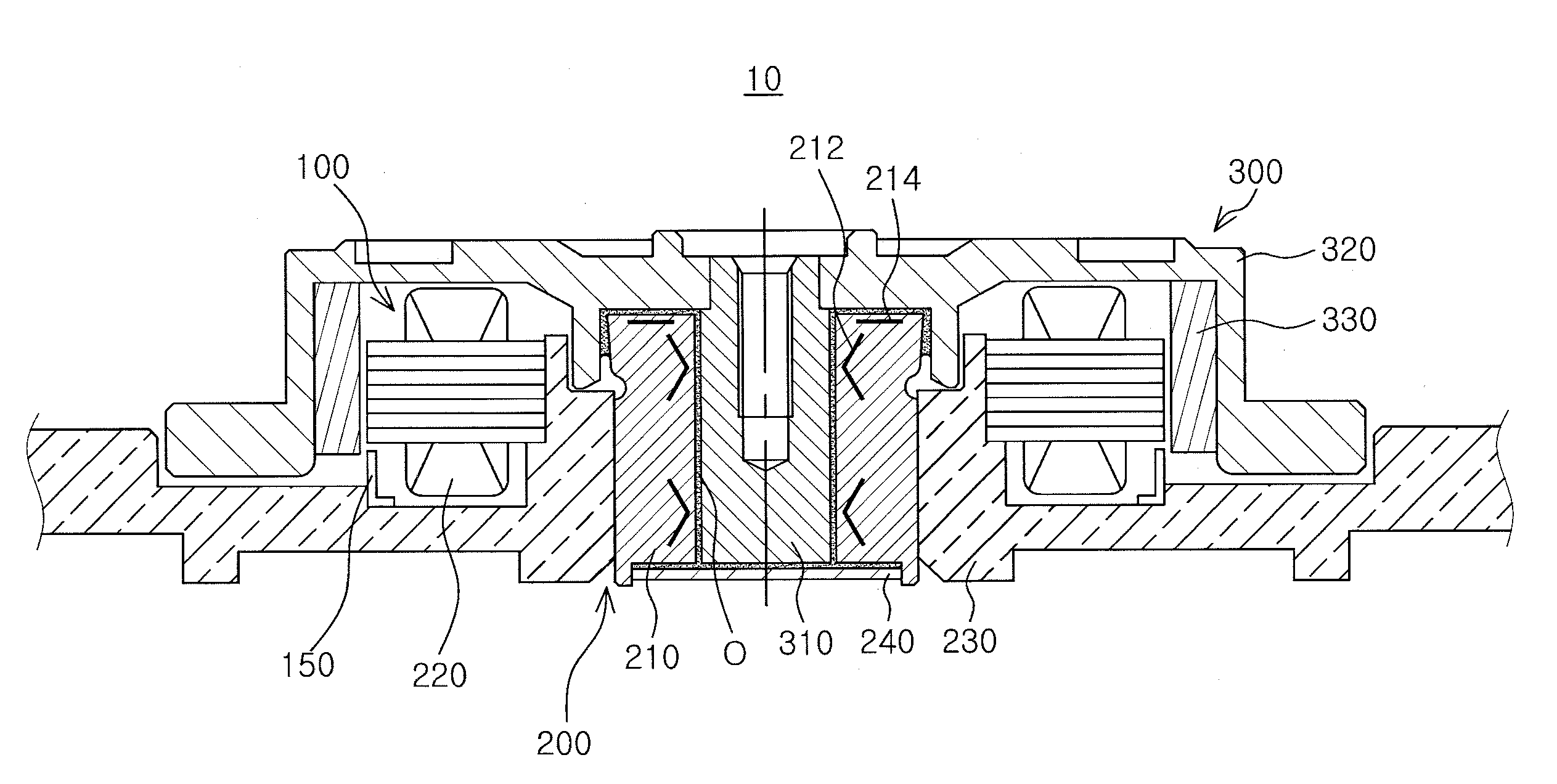 Base assembly for motor and motor including the same