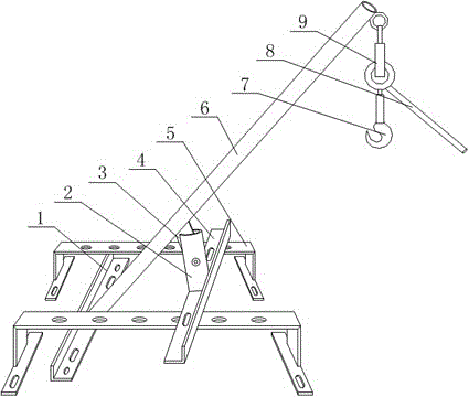 Wire lifting device of power transmission line aerial wire