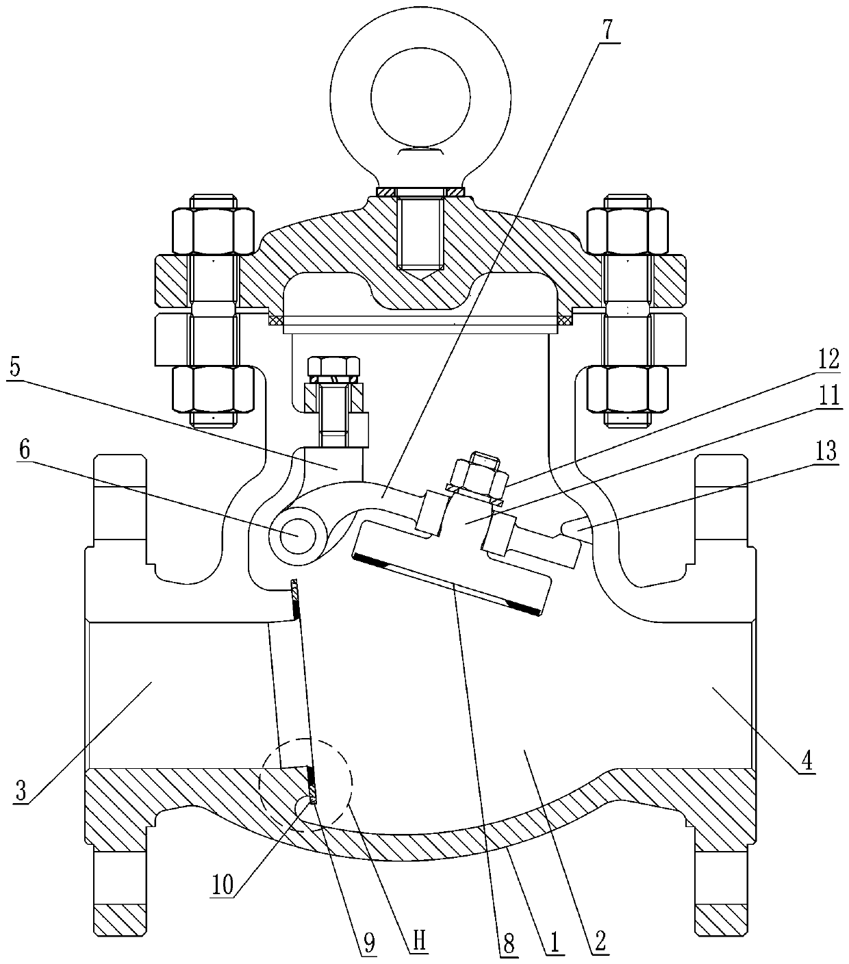 A kind of shock-absorbing non-return valve