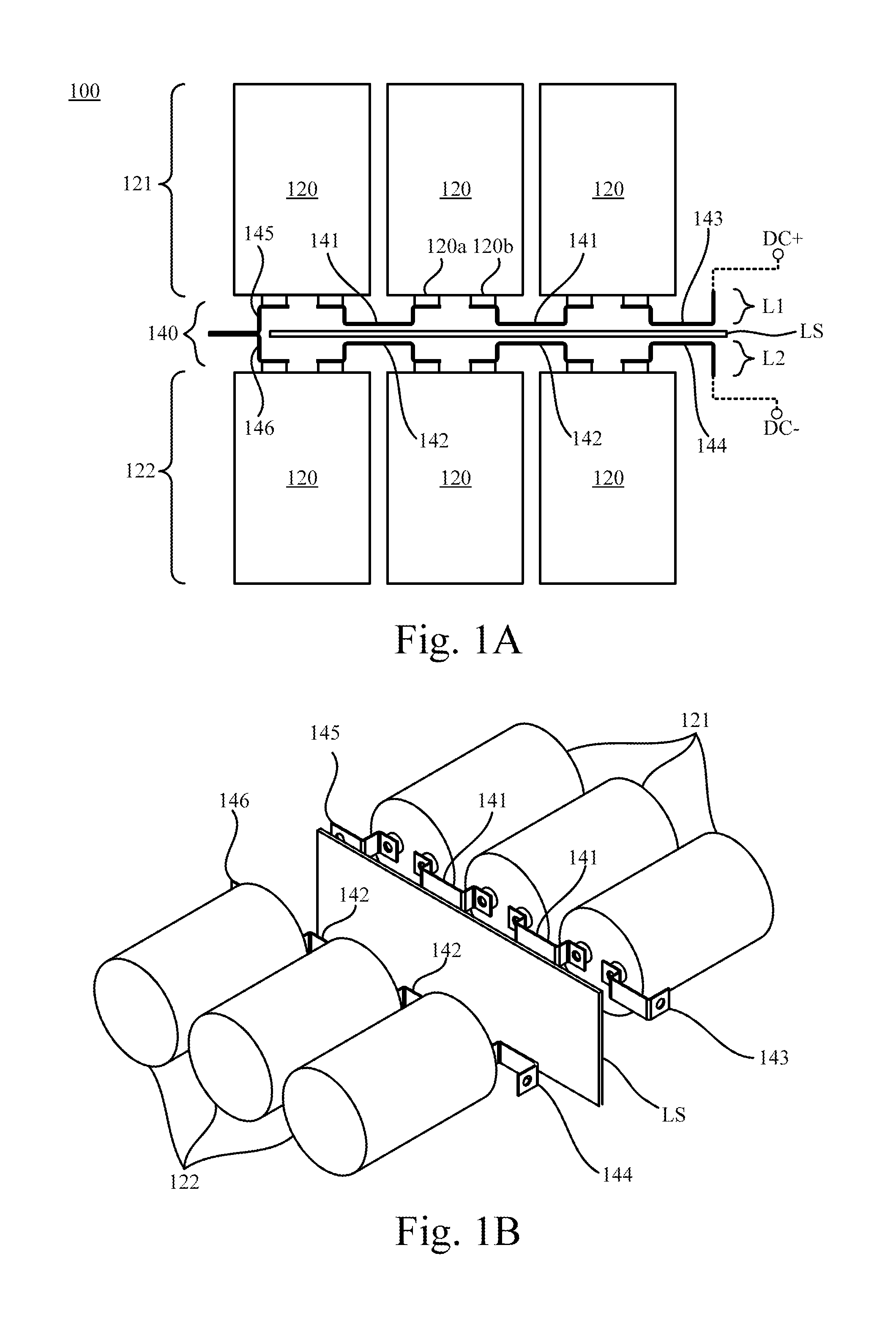 Direct-current capacitor module and laminated busbar structure thereof