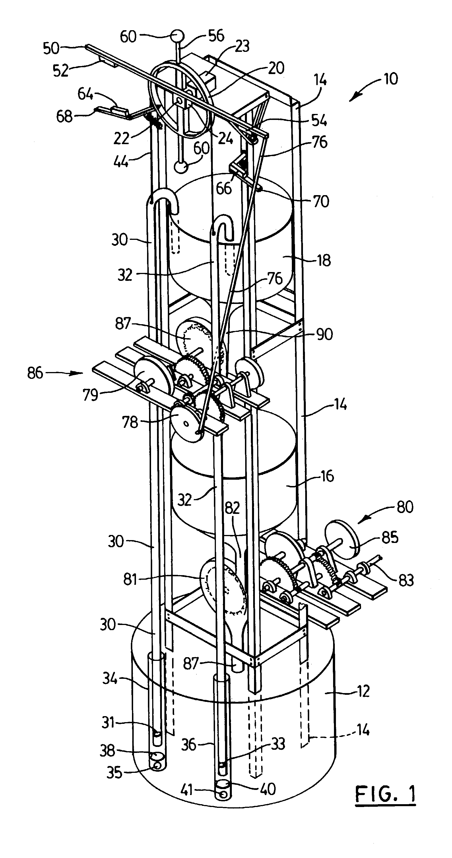 Apparatus for converting gravitational energy to electrical energy