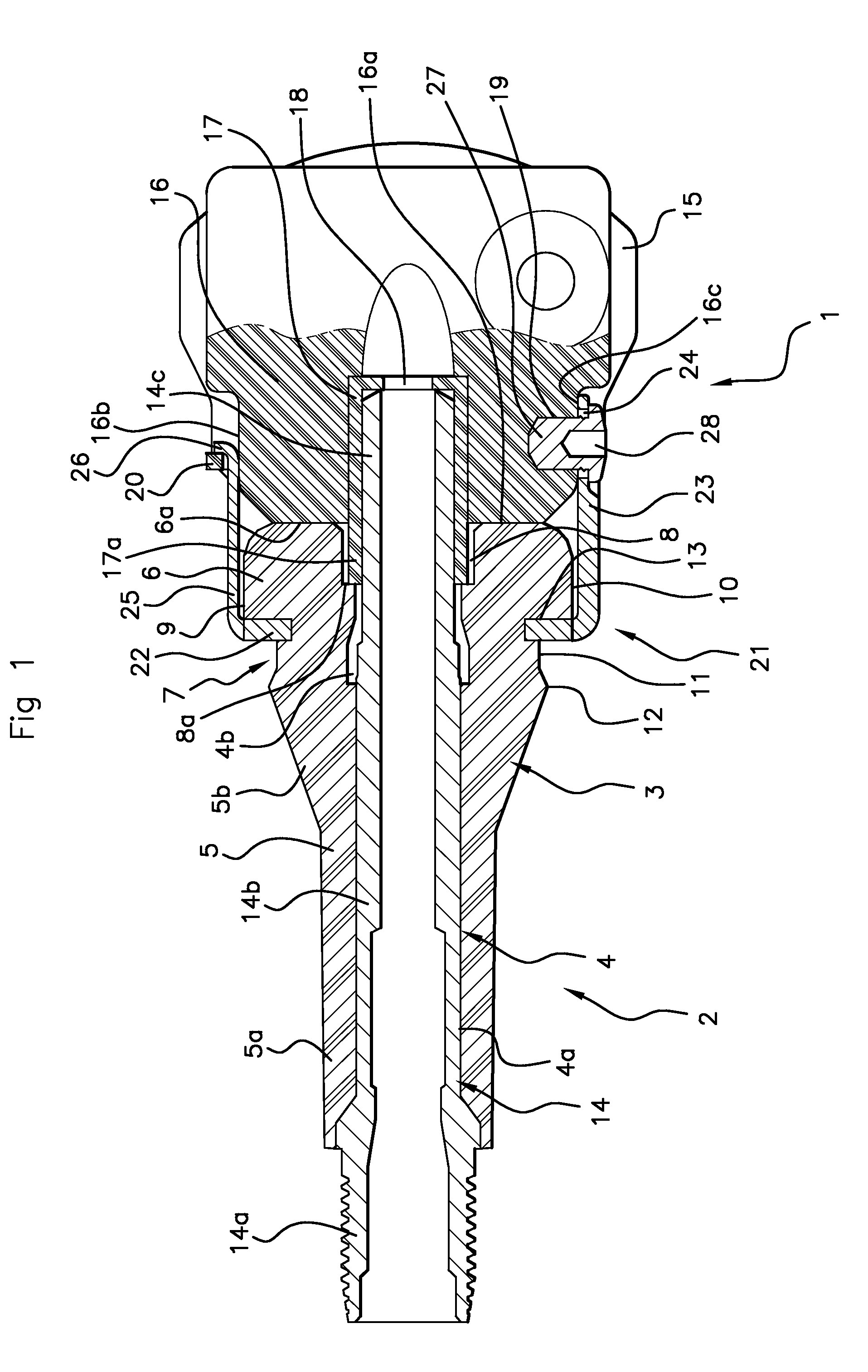 Electronic unit for measuring working parameters of a vehicle wheel