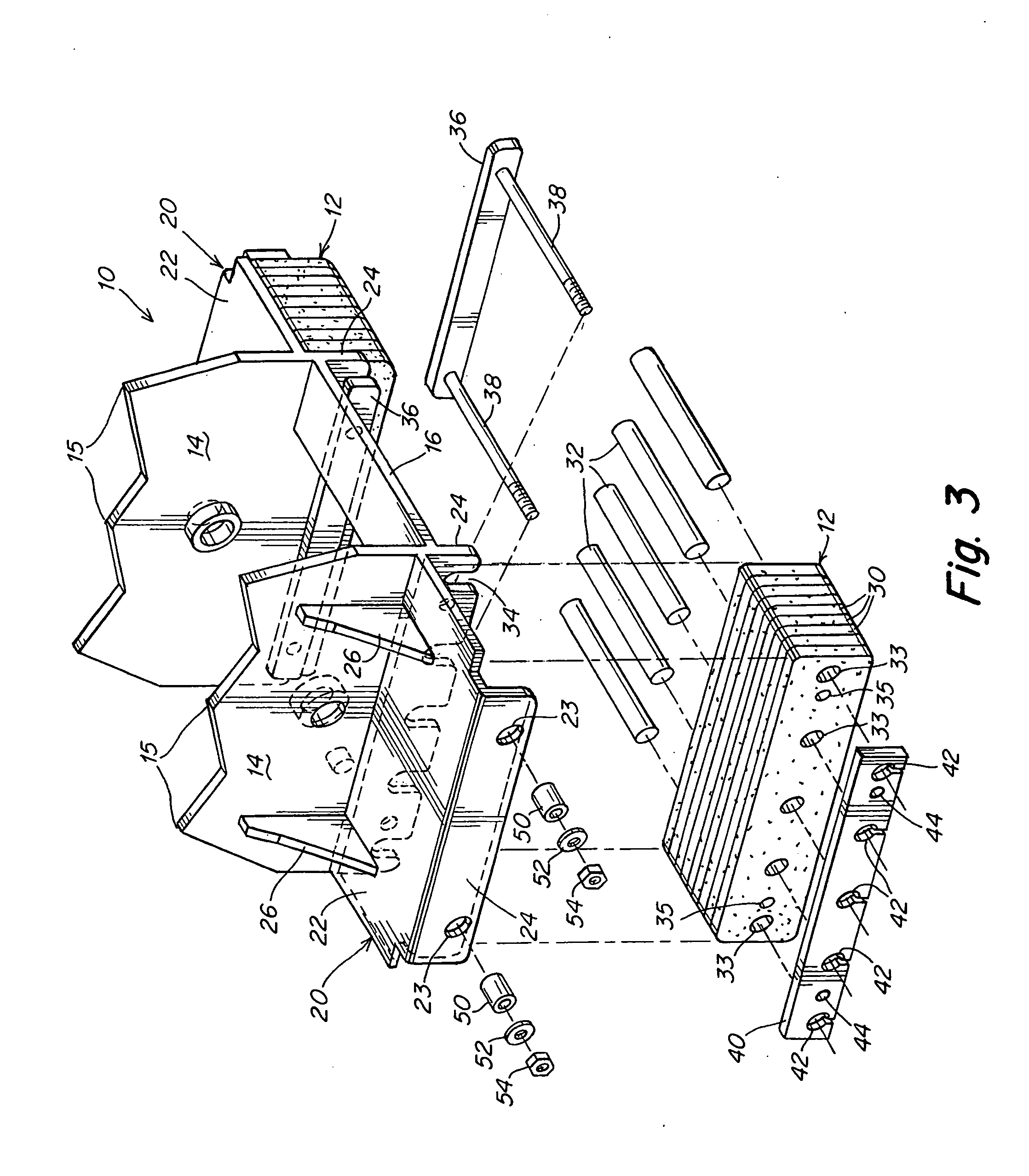 Stabilized pad for vehicles