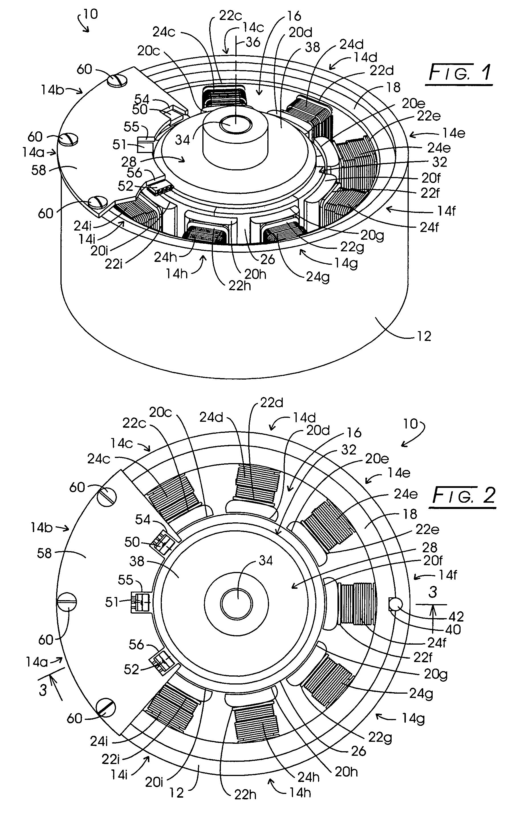 Apparatus and method for dissipating a portion of the commutation derived collapsing field energy in a multi-phase unipolar electric motor