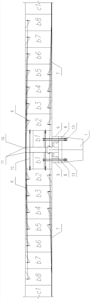 Construction method for non-cantilever sections of sidespans of multiplex continuous beam or steel-constructed beam
