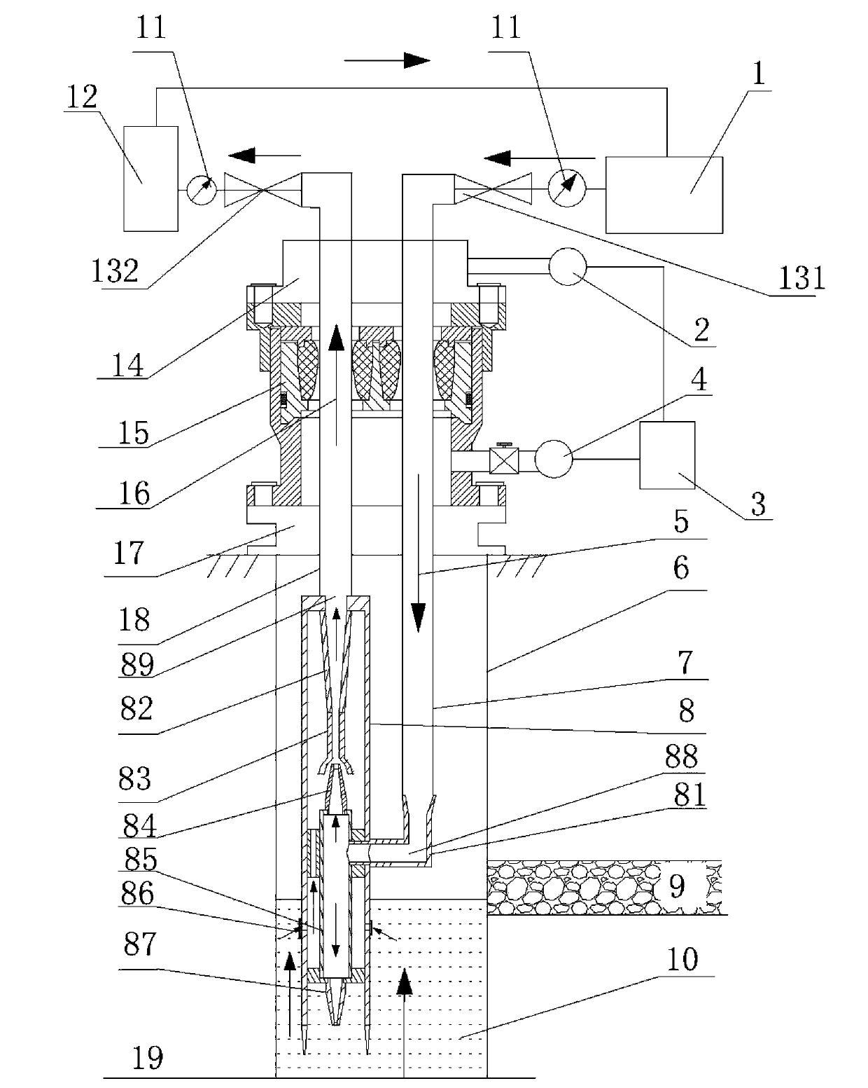 Parallel-tube snubbing pulverized coal discharging system for coal-bed gas well